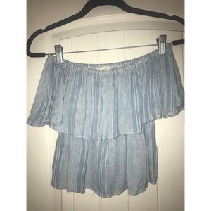 Strapless La Hearts crop top